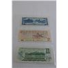 Image 5 : 1954 $5 Canadian Bill, 1986 $2 Bill, 1973 $1 Bill
