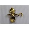 Image 4 : Gold Toned Dragon Red Enamel Brooch