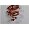 Image 3 : Gold Toned Dragon Red Enamel Brooch