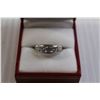 Image 2 : Sterling Silver Cubic Zirconia Ring - Size 7.5
