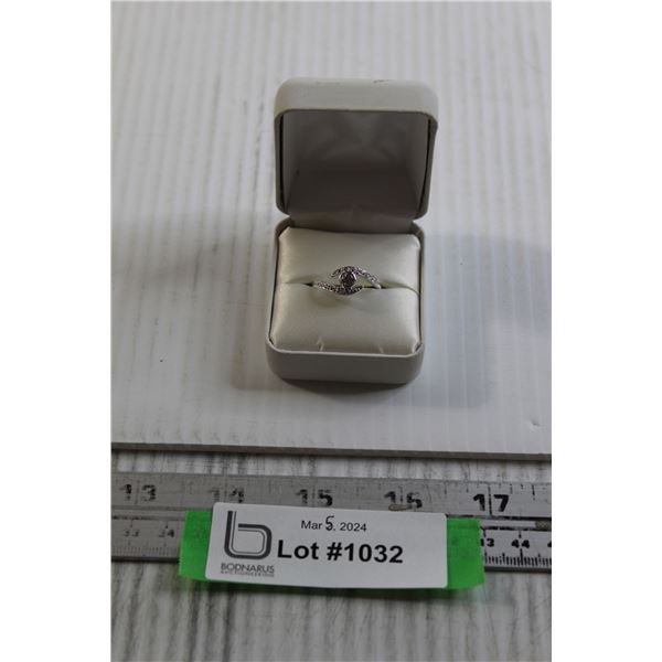 Sterling Silver Cubic Zirconia Ring - Size 8.5
