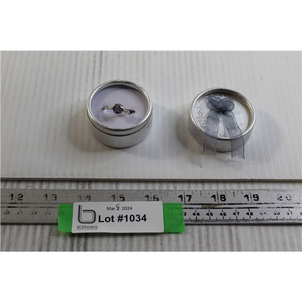 14k White Gold and Moissanite Ring 1.60ct. - Size 10