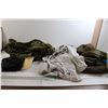 Image 1 : Vintage Canadian Army Duffel Bag - Zipper OK, (2) Air Force Knee Boards, Sleep Sack, (2) Grey Army E