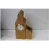 Image 2 : Saskatchewan Pool Grain Elevator Decanter - Wooden Grain Elevator Clock Pen Holder