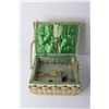 Image 6 : Woven Sewing Basket, Tupperware Veggie Tray, Bowls