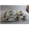 Image 1 : (6) Matching Teacups and Saucers, (5) Assorted Teacups, (3) Saucers