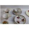 Image 2 : (6) Matching Teacups and Saucers, (5) Assorted Teacups, (3) Saucers