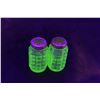 Image 4 : (2) Pairs Salt and Pepper Shakers - (1) Pair is Uranium Glass