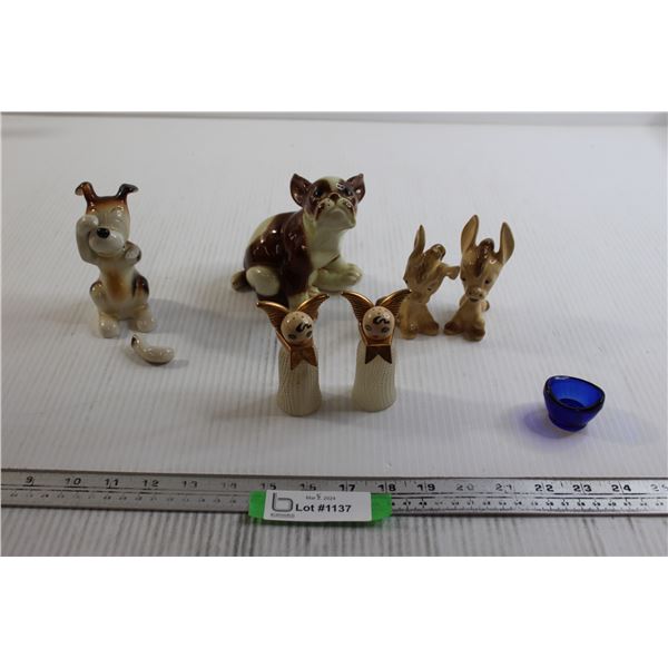 Angel Salt and Pepper Shakers, (2) Dog Decorations - (1) Paw is Broken, Misc.