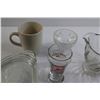 Image 2 : (4) Glass Dishes, Best Mom Teapot, Misc.
