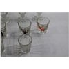 Image 3 : Glass Cream and Sugar Set, (4) Glasses, (7) Shot Glasses