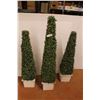 Image 1 : *(3x Bid Price) (3) Artificial Potted Trees - Tallest Measures 49"