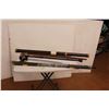 Image 1 : *(3) Walking Sticks, Toy Train Tracks, Telescoping Rod Case - Table Not Included