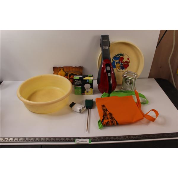 Misc. Items - Wash Tub, Reusable Bags, NOMA 60 watt Bulbs, Moisture Meter, Black+Decker Lithium Vacu