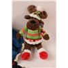 Image 4 : Doll with Knitted Clothing, Plush Moose, Knitted Dog & Plush Penguin