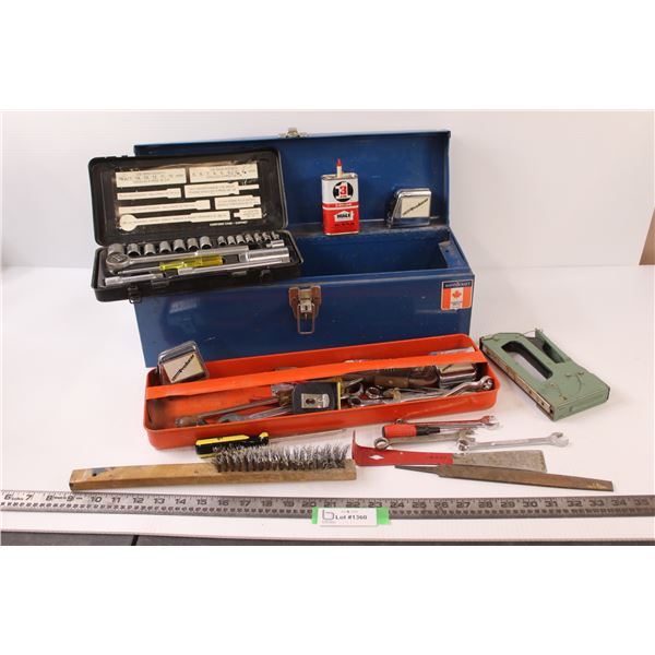 Mastercraft Tool Box with Various Hand Tools/Socket Set