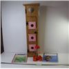 Image 1 : Long Wooden Bird House (30 3/4" x 9" x 7") - Humming Bird Feeder - (2) Books on Birds