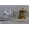 Image 1 : Slicer w/Attachments in Plastic Container - Gold Colour Metal & Glass Clock (untested)