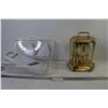 Image 1 : Slicer w/Attachments in Plastic Container - Gold Colour Metal & Glass Clock (untested)