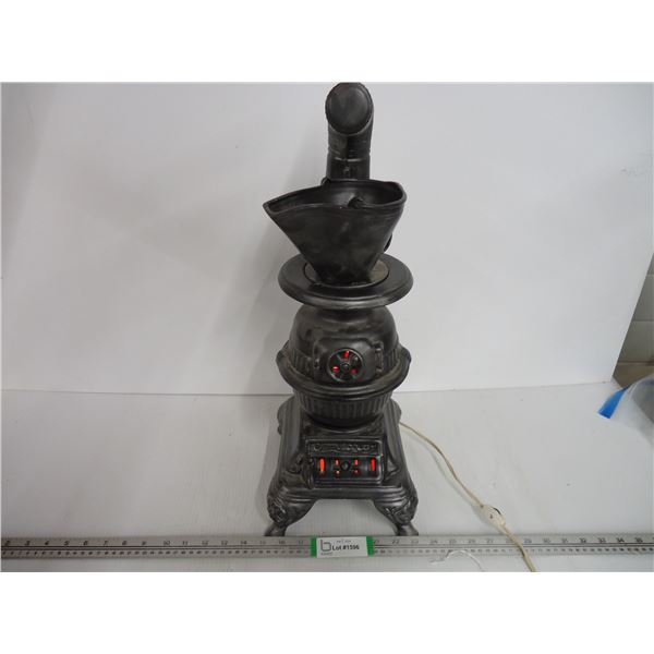 Ceramic Pot Belly Stove Lamp 21.5" Tall-working