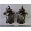 Image 1 : (2) Outdoor Hanging Candle Lanterns approx. 12" Tall