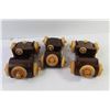 Image 3 : (3) Resin Cars - (3) Wooden Cars