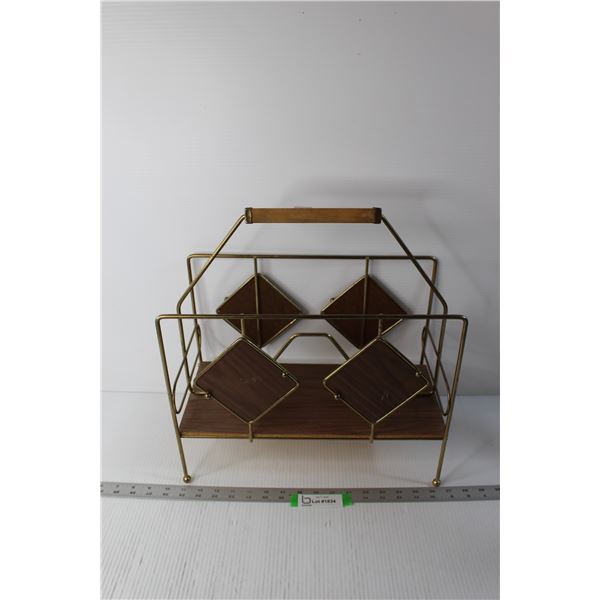 Wire and Wood Magazine Rack