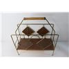 Image 3 : Wire and Wood Magazine Rack