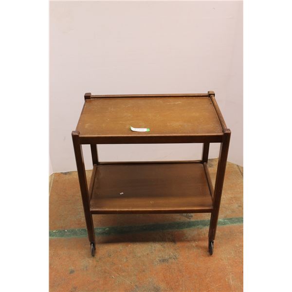 *Wheeled Wooden Tea Cart - 16" x 26" x 30"