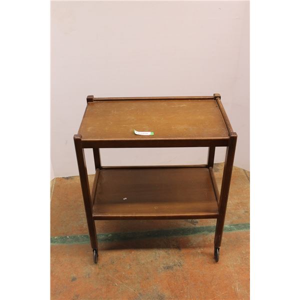 *Wheeled Wooden Tea Cart - 16" x 26" x 30"