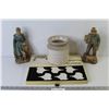 Image 1 : Ceramic Lady & Man - Petite Maison Cheese Marker Set - Ceramic Vase