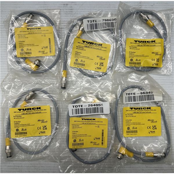 Lot of (6) Misc. Turck Cordsets