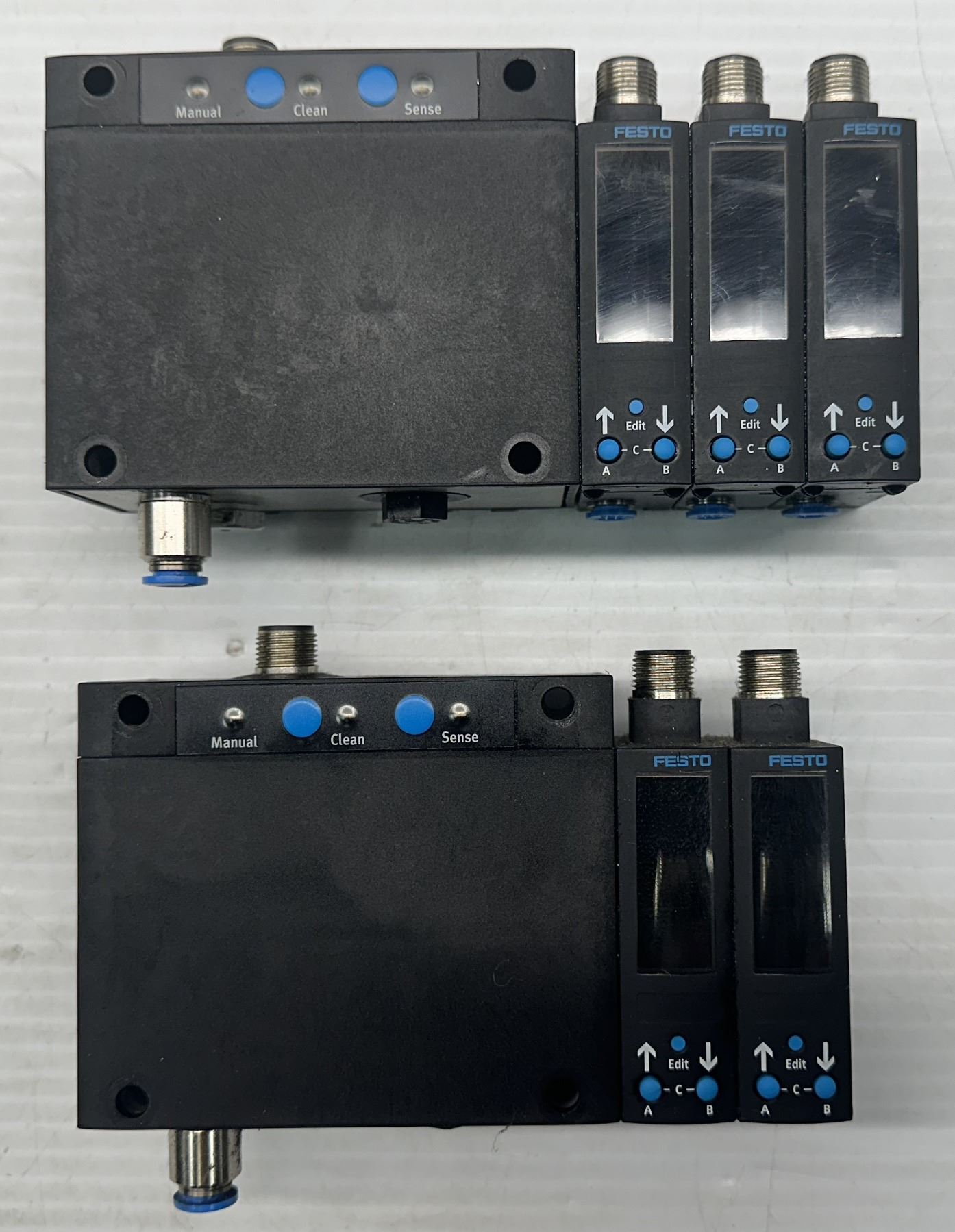 Lot of (2) Festo #SOPA-CM3H-R1-HQ6-2P-M12 Air Split Sensors