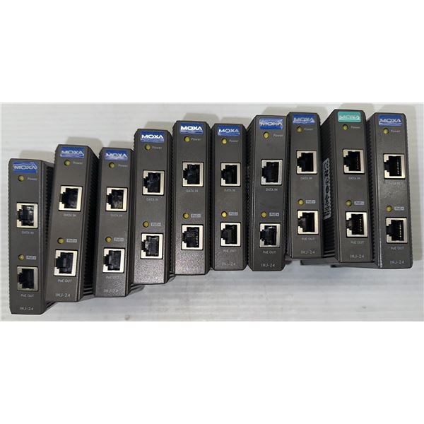 Lot of (10) Moxa #INJ-24 Injector DIN Rail Mounts