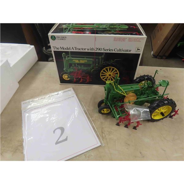 ERTL Precision Series Die Cast John Deere Model A with Cultivator, with Box, 1:!6 Scale