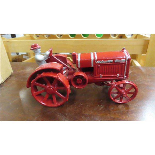 McCormick Deering Pure Steel Tractor - Repainted - With Metal Man Driver 