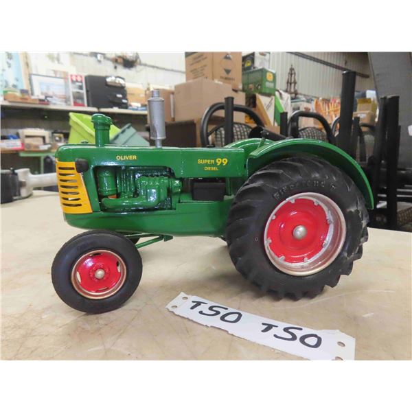 Oliver 99 Super Diesel Die Cast Tractor 5.5" x 5.75" x 8.5" 