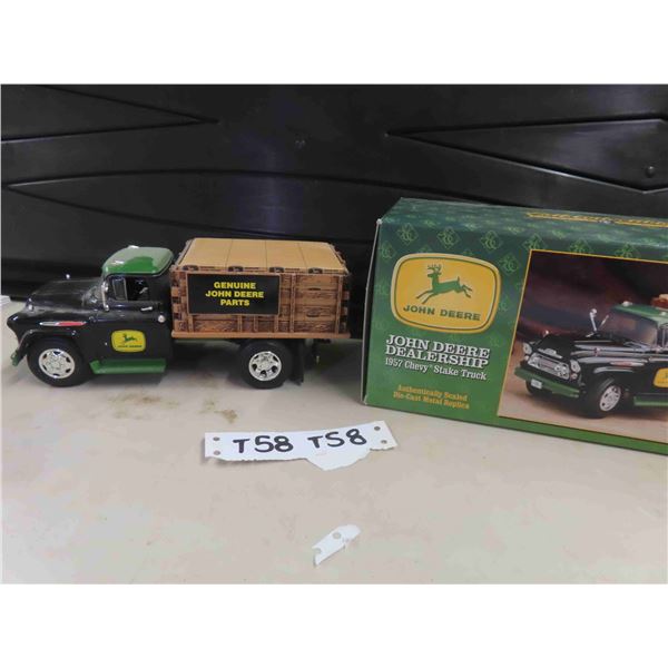 ERTL Collectibles Prestige Series 1957 John Deere Dealership Chevy Stake Side Truck 