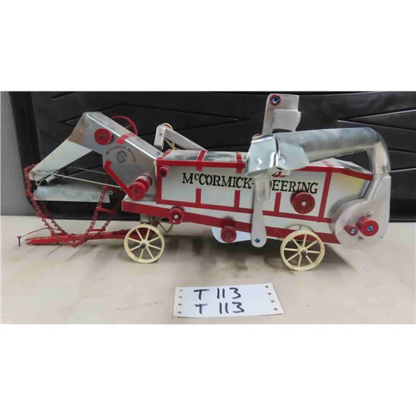 McCormick-Deering Threshing Machine Metal with Metal Wheels 5" x 7.5" x 19" 