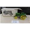 Image 1 : John Deere 1928 Model C Die Cast Metal Tractor, 1:16 Scale, 4" x 4" x 7" 