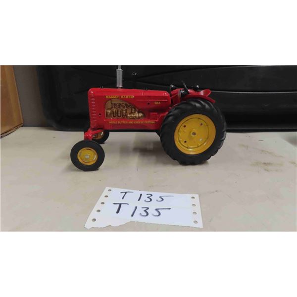 Massey Harris 444 Metal with Rubber Tires, Marked Wellesley Toy Show Sept. 24, 1988,