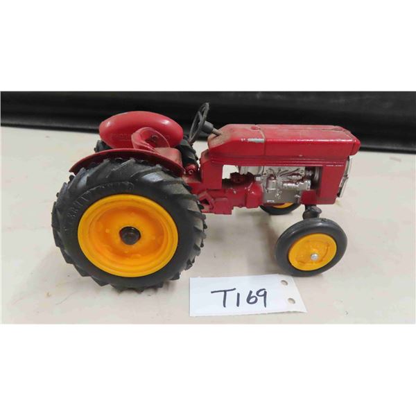 International Die Cast Tractor, Metal with Rubber Wheels + Plastic Front Axle + Hubcaps, 