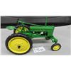 Image 1 : John Deer Two-Cylinder Die Cast Metal Tractor with Rubber Tires, 4.25" x 5" x 8"