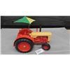 Image 1 : CASE 600 Metal Die Cast Tractor with Rubber Tires & John Deere Umbrella