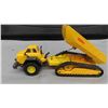 Image 5 : Tonka Metal Die Cast Cab with Metal Dump Trailer with Rubber Tracks 