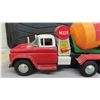 Image 5 : Vintage Chevy Tin + Plastic Cement Truck with Rubber Tires 5" x 7.5" x 14" 