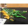 Image 2 : John Deer 4 B Plow, Metal with Rubber Tires - plow was touched up with paint , 