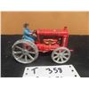 Image 1 : Modern Cast Fordson Tractor with Men 3" x 4" x 6" 