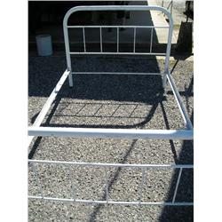 Full Size Iron Bed w/rails.