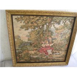 Marked tapestry/framed